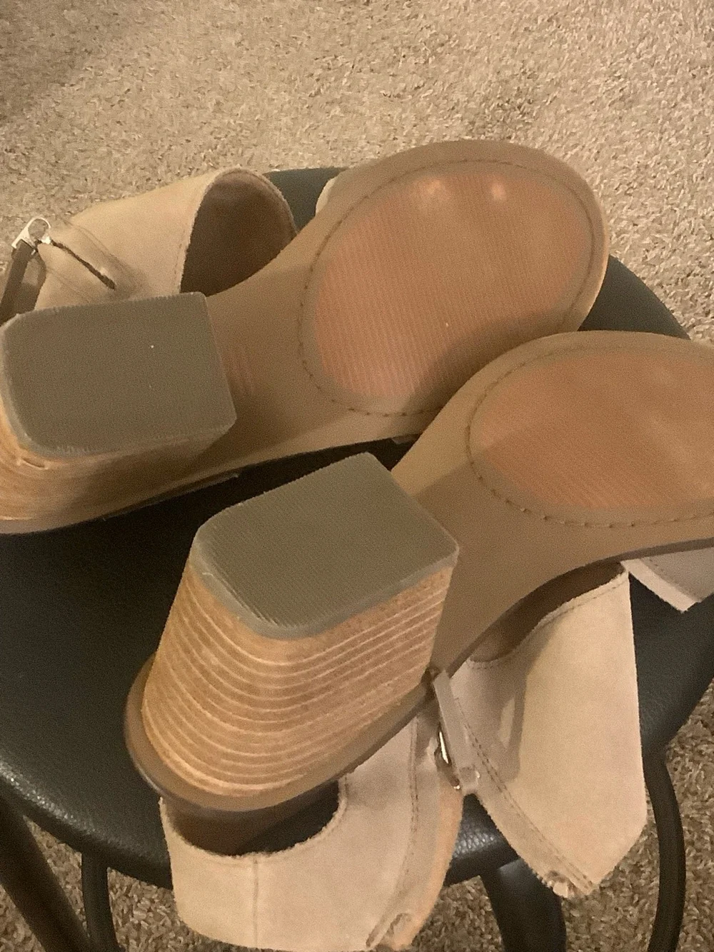 Toms Majorca Suede Block Sandals Size 9
